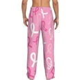 thumbnail image 3 of Xecao Breast Cancer Awareness (3) Men's Straight Lounge Pajama Pants: The Ultimate in Comfortable Sleepwear, 3 of 9