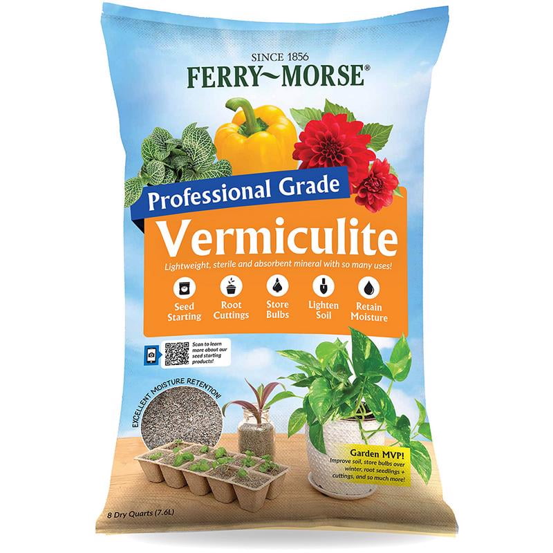 Organic Vermiculite by Perfect Plants 8 Dry Quarts Natural Soil Additive for Potted Plants 
