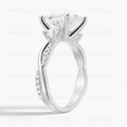 thumbnail image 2 of ESTE ORIGIN 2.00Ct Lab-Grown Princess Cut Diamond Three-Stone Ring – IGI Certified, Pavé Band in 18K White Gold for Women, 2 of 4