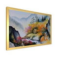 thumbnail image 2 of Designart 'VIbrant Mountain Landscape With Little House' Traditional Framed Art Print, 2 of 4