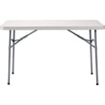 thumbnail image 2 of Pemberly Row Table Pliante Moderne en Plastique Robuste 24x48 Pouces en Gris Moucheté, 2 of 6