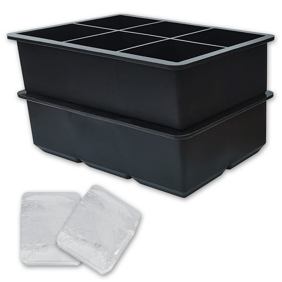 Ice Cube Tray, 3 Pack Silicone Ice Tray Easy-Release Flexible 15 Ice Cube Molds, Stackable Ice Trays for Freezer, Ice Cube Size 1.2 IN for Cocktail, Whiskey, Juice, Baby Food, BPA Free