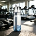 thumbnail image 6 of Hyknon Insulated Water Bottle with Cooling Spray, 2-in-1 Mist & Sip 500ml Sport Water Bottle BPA-Free, Portable Leak-Proof Drinking Bottle, Summer Outdoor Reusable Sport Bottle for Camp Travel, Gray, 6 of 7
