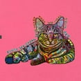 thumbnail image 2 of Wild Bobby, First We Still Your Heart Then Your Bed | Funny Neon Colorful Cat | Dean Russo Art Animal Lover Ladies Racerback Tank Top, Hot Pink, X-Large, 2 of 6