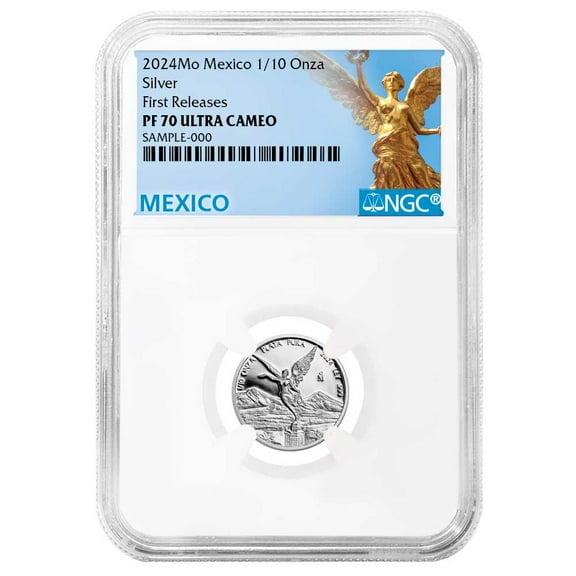 2024 Proof Silver Mexican Libertad Onza 1/10 oz NGC PF70UC FR Mexico Label