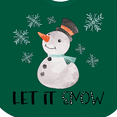 thumbnail image 4 of Inktastic Let It Snow Cute Snowman in Hat and Scarf Boys or Girls Baby Bib, 4 of 4