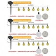thumbnail image 3 of LED Solar String Lights Outdoor Crystal Ball String Light 8 Modes Lighting Solar Camping Lamp for Halloween Christmas Decoration, 3 of 6