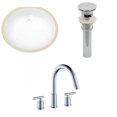 thumbnail image 1 of 19.5-in. W CUPC Oval Bathroom Undermount Sink Set In White - Chrome Hardware - Overflow Drain Incl. AI-13133, 1 of 8