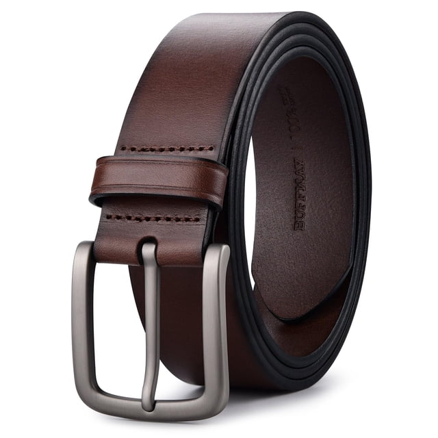 Cinturón de Cuero Buffway 122 cm Café de Primera Capa