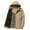 Khaki, variant on Casual Winter Jacket With Detachable Hood Warm Lined Outerwear For Cold Weather Windproof Thermal Insulated Coat Fall Jacket for Men Coats And Jackets for Men Clothes for Men Jacket