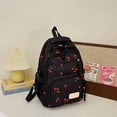 thumbnail image 4 of Bow Backpack for Women 3Pcs Set Kawaii Coquette Nylon Backpack Cute College Laptop Rucksack Fashion Travel Daypack 2025 New (Black Cherry), 4 of 12
