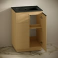 thumbnail image 5 of St. Tropez 24" Freestanding Bathroom Vanity in Natural Oak with Black 3-Hole Widespread Sink Top, 5 of 6