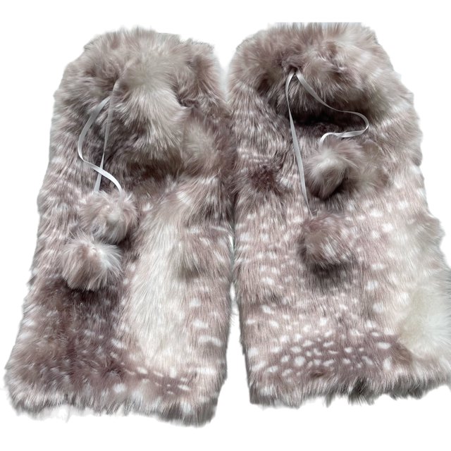 Guardurnaity Calcetines de invierno de poliéster, un básico de moda, afelpados y con estampado de renos, ideales para mantener las piernas Sombreros tipo+4