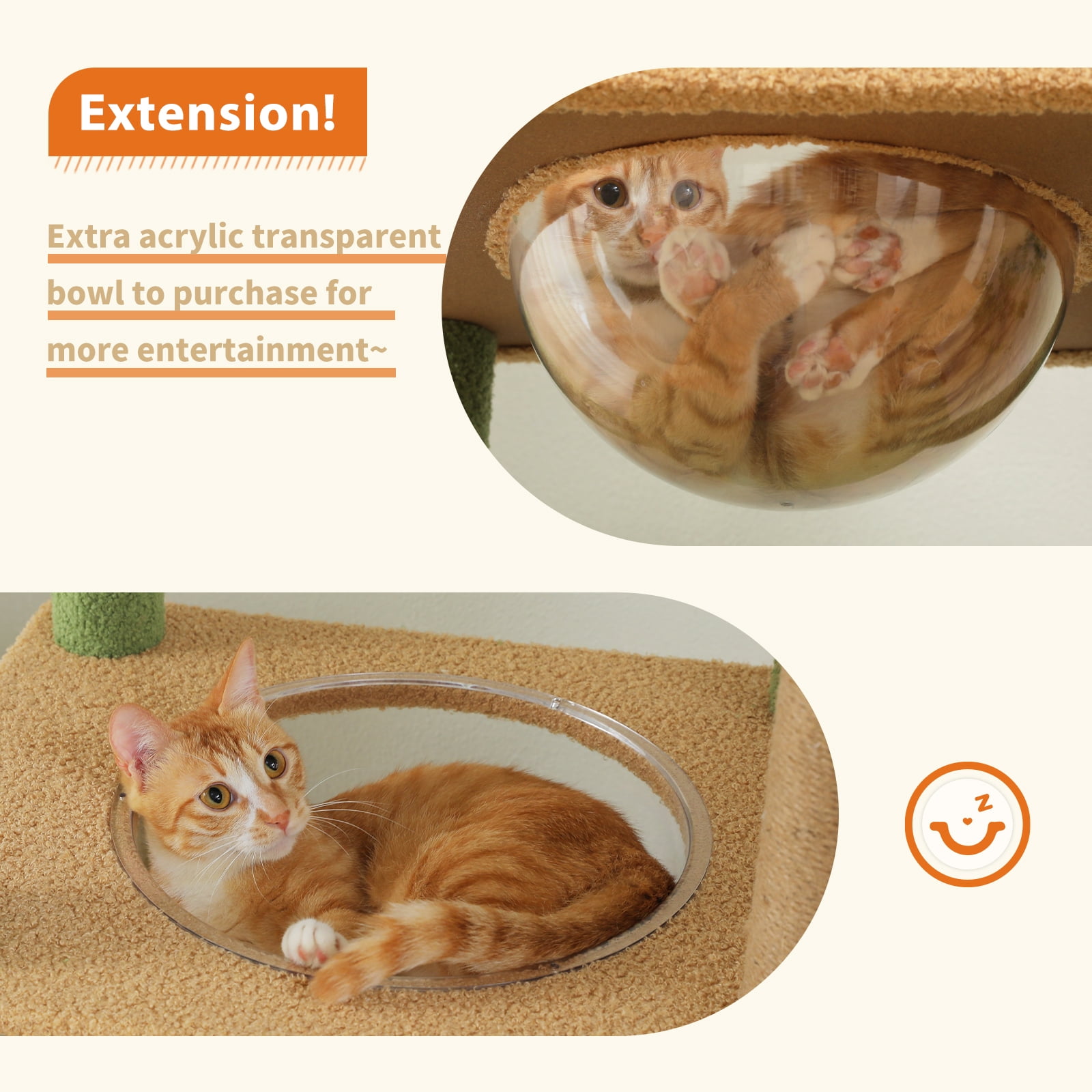 Pefilos 68" Tall Cat Tree Tower for Indoor Big Cats with Extra-Big Top Perch [21'' x 17''], 2 Large Condos, Scratching Post and Cozy Hammock, Green