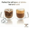 thumbnail image 2 of Moss & Stone 7.5 Oz Double Walled Espresso, Tea Glass Coffee Mugs Set of 4, 2 of 6