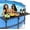 Black, variant on Pool Bar for Above Ground Pools, 49.4×9.6" Large Galvanized Table | Holds Up To 110 Lb, Fits Top Rails Up To 4.48", Super Stable Above Ground Pool Accessories, For Round & Oval Frame Pools