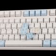 thumbnail image 4 of YMDK Double Shot 104 Miami PBT Shine Through OEM Profile Keycap Set Suitable for Cherry MX Switches Mechanical Keyboard (Blue White) (Only Keycap), 4 of 4