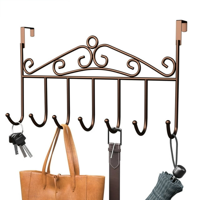 Door Hook, Metal Door Hanger Easy Installation High Load Bearing for Hanging Clothes