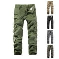 thumbnail image 1 of Styesk Men's Pants Men's Water Washing Process Outdoors Casual Pocket Solid Zipper Straight Trousers Work Pant, 1 of 7