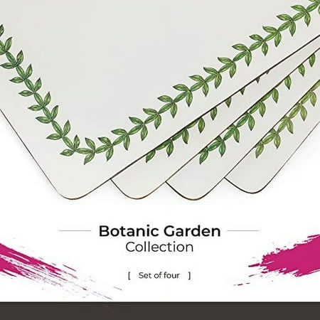 

Pimpernel Botanic Garden Collection Placemats | Set of 4 | Heat Resistant Mats | Cork-Backed Board | Hard Placemat Set for Dining Table | Measures 15.7” x 11.7”