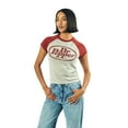 thumbnail image 3 of Dr Pepper Logo Women's Gray Heather Crew Neck Short Sleeve Baby Raglan Tee-Small, 3 of 4