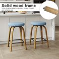 thumbnail image 4 of Swivel Bar Stools Set of 2, Counter Height Backless 26 Inch Island Stools, 4 of 10