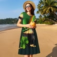 thumbnail image 4 of Disketp St. Patrick's Day4 para Vestido de Manga Corta para Mujeres, Vestidos de Verano para Mujeres, Casual y Holgado para la Playa, 4 of 6