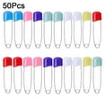 thumbnail image 4 of 50 Pcs Diaper Pins, Plastic Head Safety Pin with Safe Locking Closures (Colorful), 4 of 8