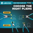 thumbnail image 2 of LIBRATON Snap Ring Pliers Set, 7-Inch Heavy Duty Internal/External Circlip Pliers Kit with Straight & Bent Jaw Tips, Spring-Loaded for Reta, 2 of 9