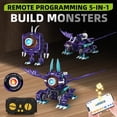 thumbnail image 2 of Remocguys 5in1 Monster Robot Building Set with Remote Control Compatible with Lego Robotics Stem Toys for Ages 8-13 Boys, 2 of 7