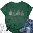 thumbnail image 2 of Camisas Navideñas Para Mujer Tops Con Cuello Redondo Blusa Con Estampado Informal de Manga Corta A La Moda Odeerbi ODB196436, 2 of 4