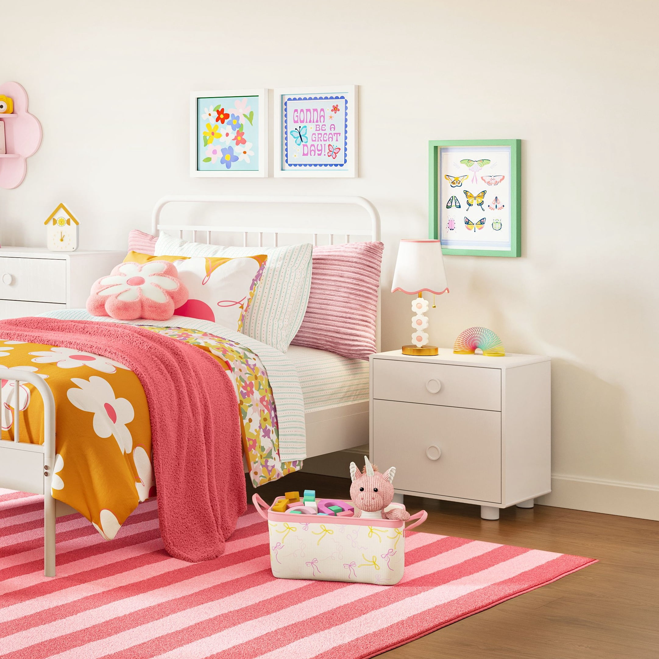 Mainstays Kids Two Drawer Nightstand, White