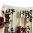 thumbnail image 5 of qolati Women's Mesh Midi Skirts Vintage Floral Embroidery Elastic High Waist Tulle Skirt Flowy Layered A-Line Pleated Prom Skirt, 5 of 5
