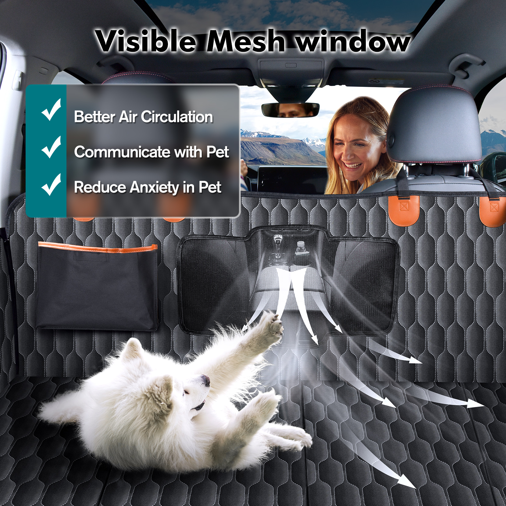 Mpow Back Seat Extender for Dogs, 330 lb Capacity, Waterproof photo 7