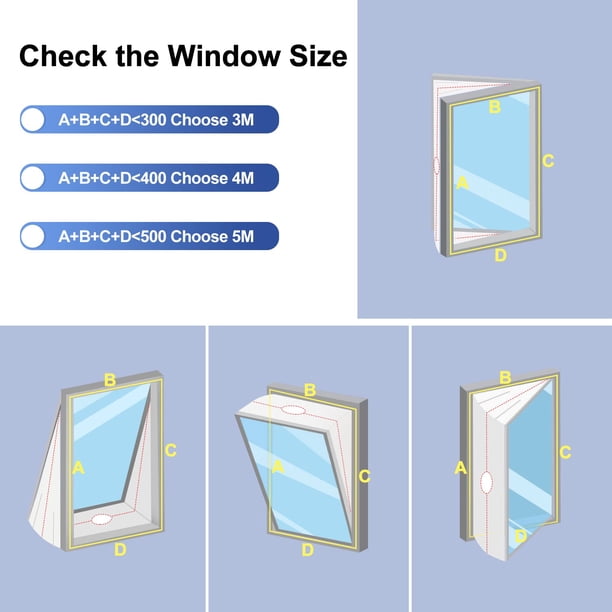 Sello de ventana de aire acondicionado móvil de 300 cm, sello de ventana impermeable, paño de calafateo de ventana de aire acondicionado móvil, ideal para aire acondicionado móvil y secadora de ropa ShuxiuWang 8390611108717