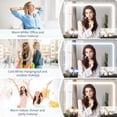 thumbnail image 2 of Ourlova Vanity Desk with LED Mirror & Power Outlets – Small Makeup Vanity Set with 2 Drawers, Cushioned Stool, 3 Light Modes for Modern Bedroom, 2 of 8