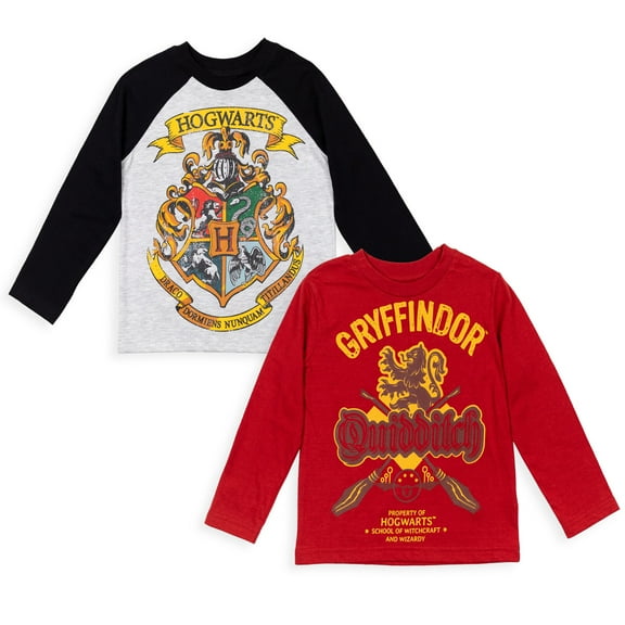 Harry Potter Toddler Boys 2 Pack Long Sleeve T-Shirts Toddler to Big Kid
