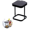 thumbnail image 3 of Bote De Basura De Metal Encimera De Cocina De Metal Soporte Para Bolsa De Basura Papelera De Hierro Forjado Estante De Basura Con Tapa Abatible Para Dormitorio Cocina Sala De Estar Speravity HA027981-01, 3 of 6