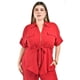 thumbnail image 4 of Set con detalle de cierre Roman Fashion /Tallas Extras, 2654 (Rojo) rojo 36, 4 of 6