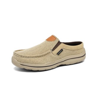 Roper Mens Driving Moc Chocolate Brown Vintage Fabric With  display picture 1