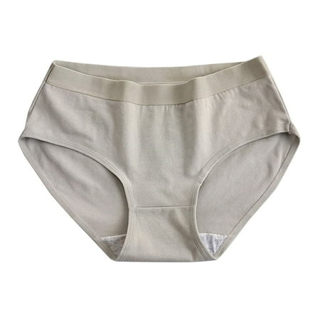 Plus Size Underwear for Women Cotton Clearance Womens Cotton Panties Soft Breathable Seamless Brief Underwear Full Coverages Stretch Ladies Panty New Gray L