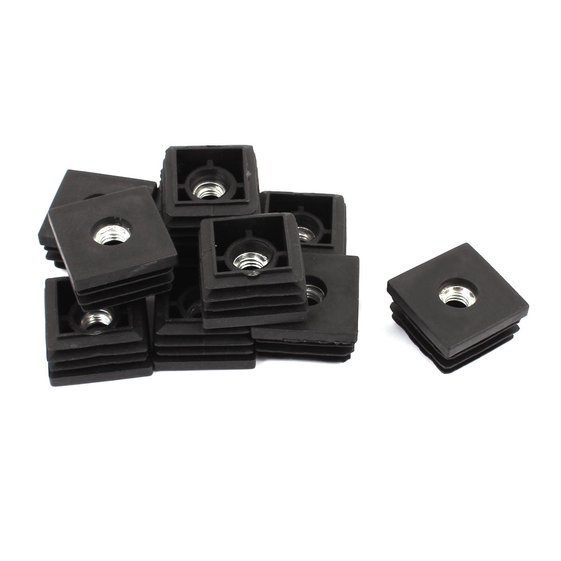 Furniture Table Chair Square Shaped Adjustable Leveling Feet 30x30x18mm 10pcs