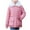 Pink, variant on HAPIMO Woman'S Faux Fur Hood Coat Casual Long Sleeve Plus Size Cotton Jacket with Pockets Zipper Padded Coat Winter Workout White XXXL
