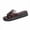 Black, variant on Womens Peep Toe Platform Sandals Colorblock Chunky Thick Sole Slip On Indoor Outdoor Summer Mules