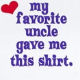 thumbnail image 2 of CafePress - My Favorite Uncle Infant Bodysuit - Baby Light Bodysuit, Size Newborn - 24 Months, 2 of 4