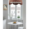 thumbnail image 5 of Throwback Football Tie Up Valances Curtain, Adjustable Kitchen Vintage American Football Sports Rugby Valances for Windows Decor, Rod Pocket Short Curtains Set for Bedroom/Bathroom, 54"x18", 5 of 8