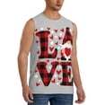 thumbnail image 2 of Balery Buffalo Plaid Love And Gnome Men's Sleeveless Muscle Shirts Workout Tank Top, Moisture Wicking, Odor Protection-3X-Large, 2 of 8