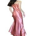 thumbnail image 3 of Robe Longue Soirée en Satin Spaghetti Sans Manches, 3 of 6
