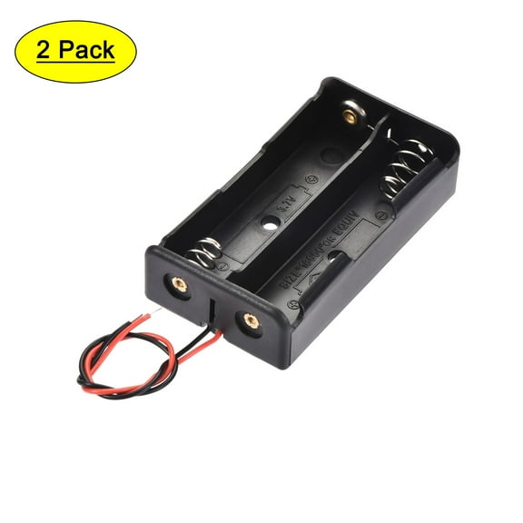 Battery Case Storage Box 2 Slots x 3.7V 2-Wire for 2 x 18650 Battery 2Pcs