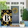 thumbnail image 3 of Monogram Letter B Garden Flag Summer Sunflower 12x18 Vertical Double Sided Spring Floral Outside Decorations Small Black Burlap Family Last Name Initial Yard Flag, 3 of 6